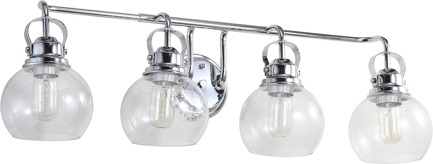 image:imageJONATHAN Y 24 Brass GoldOil Rubbed Bronze Shirley 3Light Bathroom Vanity Light Metal Wall Sconce Clear Seeded Glass Shade Modern Transitional Farmhouse Fixture LED Bulbs Included JYL7405BChromeClear