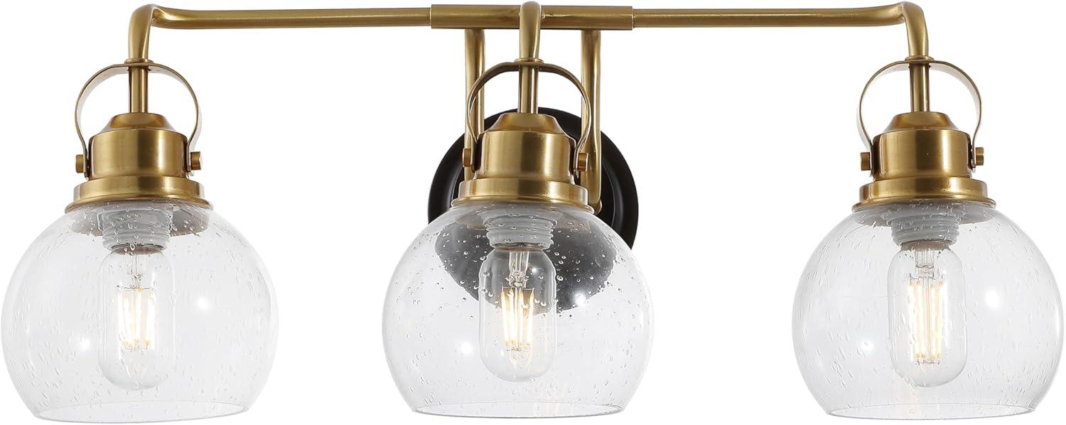 image:imageJONATHAN Y 24 Brass GoldOil Rubbed Bronze Shirley 3Light Bathroom Vanity Light Metal Wall Sconce Clear Seeded Glass Shade Modern Transitional Farmhouse Fixture LED Bulbs Included JYL7405BBrass GoldOil Rubbed Bronze