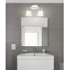 JONATHAN Y 31.75″ Chrome 4-Light LED Vanity Light, Farmhouse Wall Sconce for Bathroom Mirror, Clear Seeded Glass Shade, Rustic Iron Fixture for Kitchen Hallway, LED Bulb Included (JYL7533A)(2 Bulb)