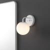 JONATHAN Y 40″ Black Modern Globe Wall Sconce Vanity Light for Bathroom, White Frosted Glass Shade, Midcentury Parisian Bistro Wall Lamp, LED Bulb Included (JYL3560B)(White)