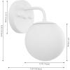 JONATHAN Y 40″ Black Modern Globe Wall Sconce Vanity Light for Bathroom, White Frosted Glass Shade, Midcentury Parisian Bistro Wall Lamp, LED Bulb Included (JYL3560B)(White)