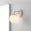 JONATHAN Y 40″ Black Modern Globe Wall Sconce Vanity Light for Bathroom, White Frosted Glass Shade, Midcentury Parisian Bistro Wall Lamp, LED Bulb Included (JYL3560B)(Almond)