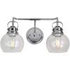 JONATHAN Y 24″ Brass Gold/Oil Rubbed Bronze Shirley 3-Light Bathroom Vanity Light, Metal Wall Sconce, Clear Seeded Glass Shade, Modern Transitional Farmhouse Fixture, LED Bulbs Included (JYL7405B)(Chrome/Clear)