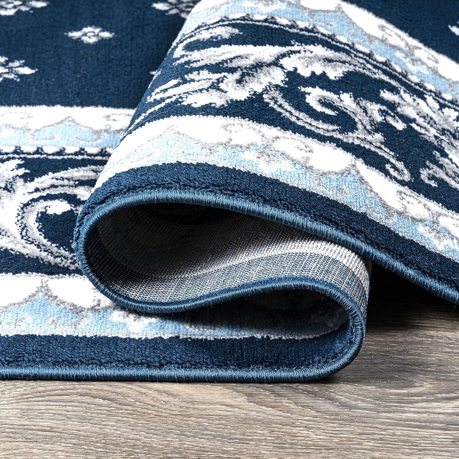 image:imageJONATHAN Y Acanthus French Border BlueNavy Indoor Area Rug 3x5 Vintage Bohemian EasyCleaning for Living Room Bedroom Kitchen Pet Friendly NonShedding MDP504E3NavyBlue