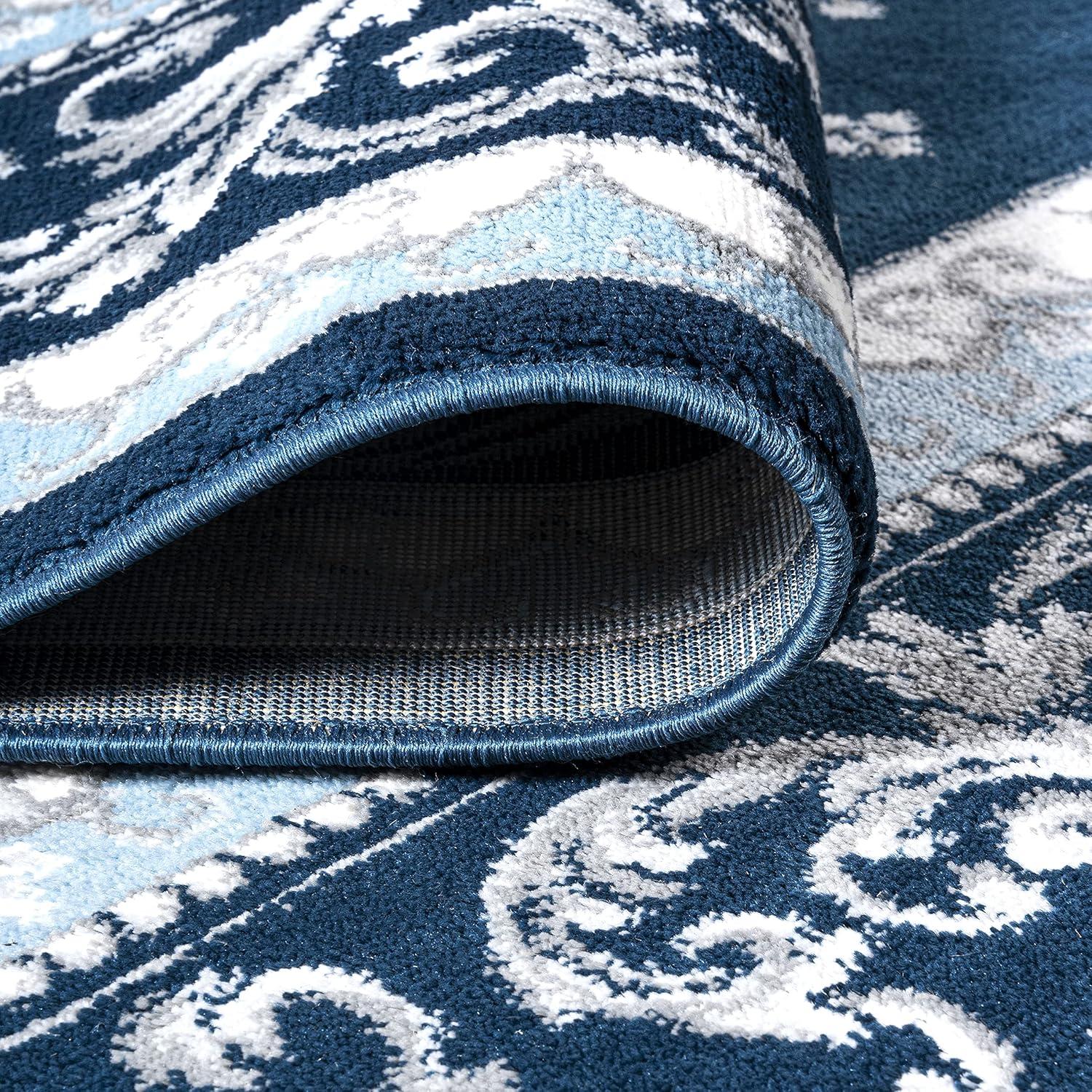 image:imageJONATHAN Y Acanthus French Border BlueNavy Indoor Area Rug 3x5 Vintage Bohemian EasyCleaning for Living Room Bedroom Kitchen Pet Friendly NonShedding MDP504E3NavyBlue