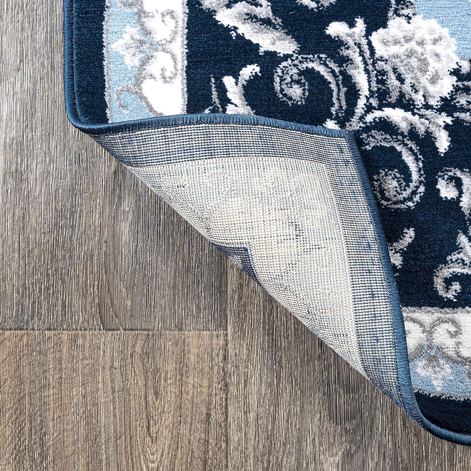 image:imageJONATHAN Y Acanthus French Border BlueNavy Indoor Area Rug 3x5 Vintage Bohemian EasyCleaning for Living Room Bedroom Kitchen Pet Friendly NonShedding MDP504E3NavyBlue