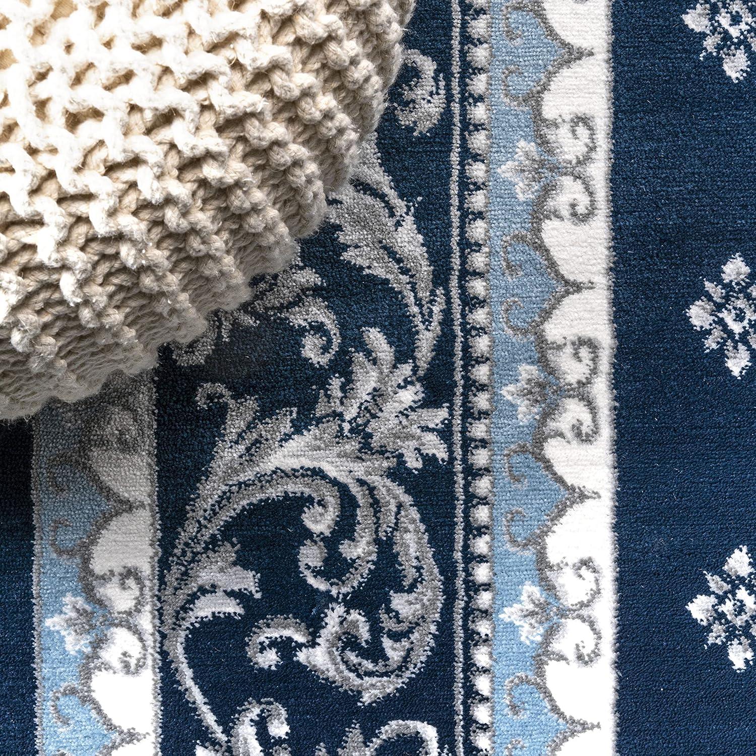 image:imageJONATHAN Y Acanthus French Border BlueNavy Indoor Area Rug 3x5 Vintage Bohemian EasyCleaning for Living Room Bedroom Kitchen Pet Friendly NonShedding MDP504E3NavyBlue