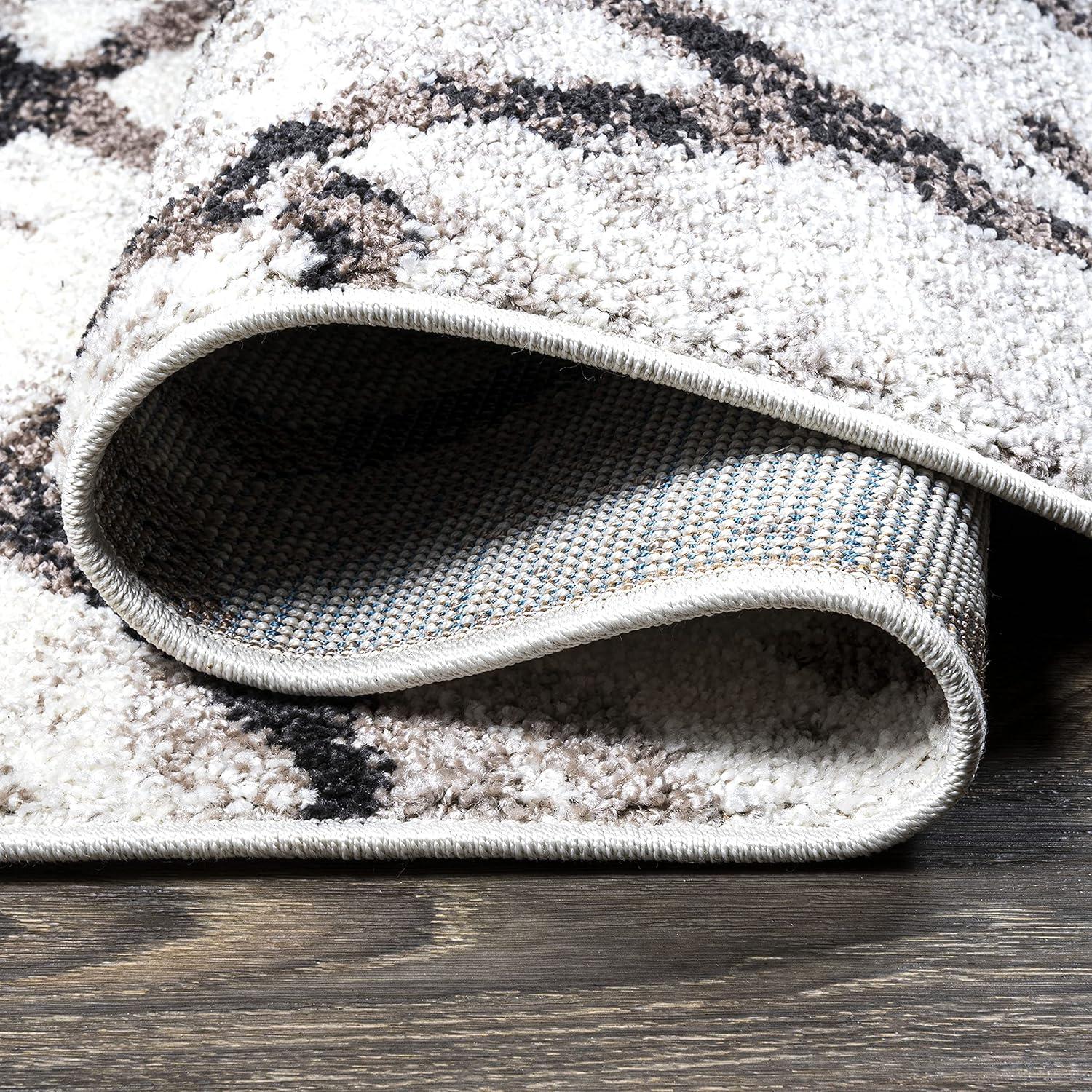 image:imageJONATHAN Y Aksil Moroccan Diamond IvoryBrown Indoor Area Rug 3x5 Bohemian Vintage EasyCleaning for Living Room Bedroom Kitchen Pet Friendly NonShedding MOH502A378 x 10 Rectangular