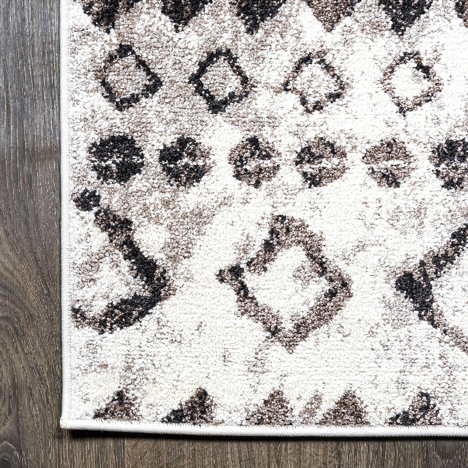 image:imageJONATHAN Y Aksil Moroccan Diamond IvoryBrown Indoor Area Rug 3x5 Bohemian Vintage EasyCleaning for Living Room Bedroom Kitchen Pet Friendly NonShedding MOH502A33 x 5 Rectangular