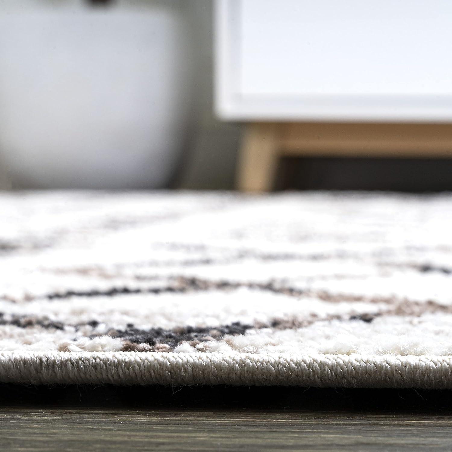 image:imageJONATHAN Y Aksil Moroccan Diamond IvoryBrown Indoor Area Rug 3x5 Bohemian Vintage EasyCleaning for Living Room Bedroom Kitchen Pet Friendly NonShedding MOH502A378 x 10 Rectangular