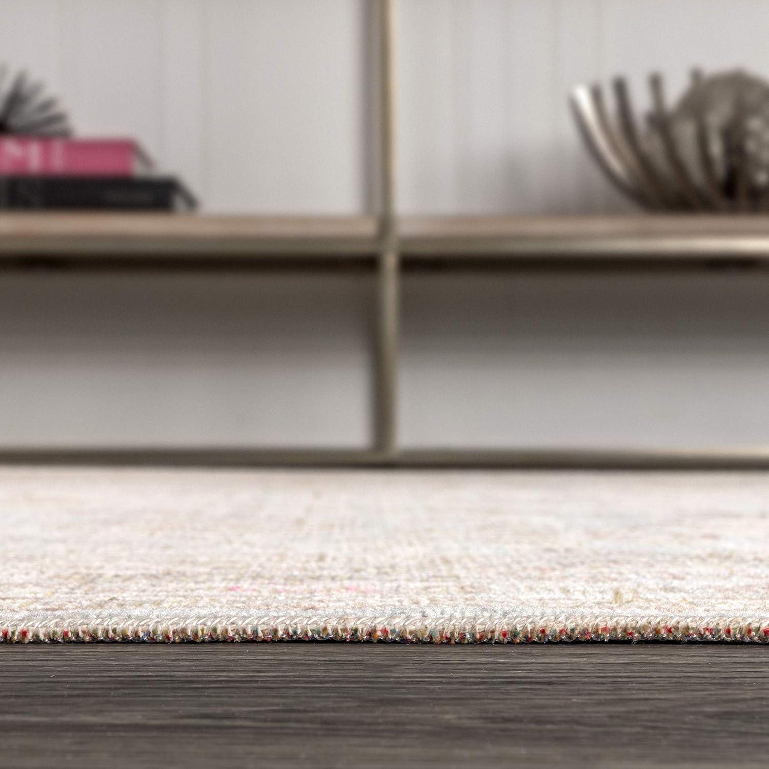 image:imageJONATHAN Y Alba Modern Faded Peshawar GrayIvory Indoor Area Rug 3x5 Transitional Traditional EasyCleaning for Living Room Bedroom Kitchen Pet Friendly NonShedding MDP304B3Blue