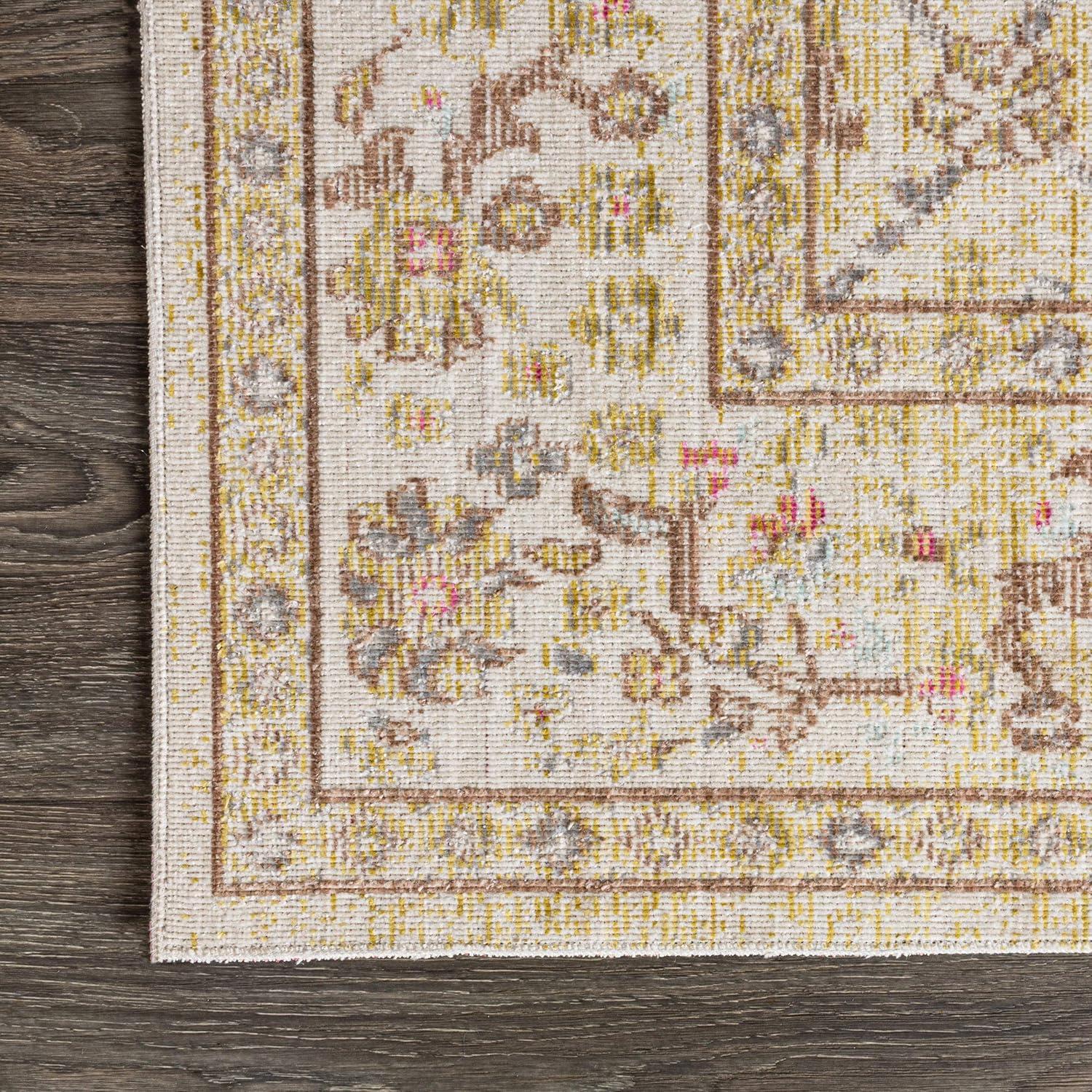 image:imageJONATHAN Y Alba Modern Faded Peshawar GrayIvory Indoor Area Rug 3x5 Transitional Traditional EasyCleaning for Living Room Bedroom Kitchen Pet Friendly NonShedding MDP304B3Ivory