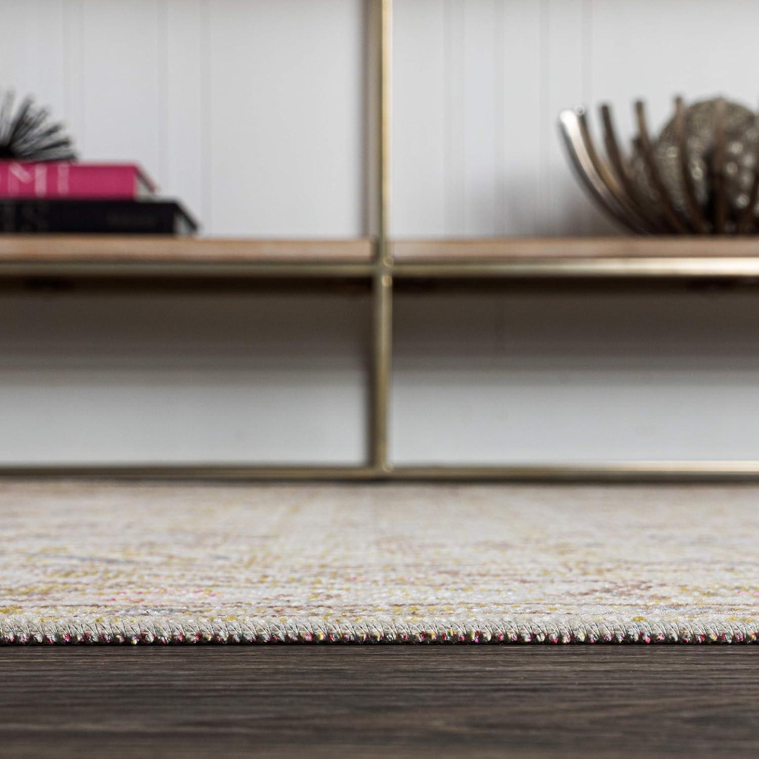 image:imageJONATHAN Y Alba Modern Faded Peshawar GrayIvory Indoor Area Rug 3x5 Transitional Traditional EasyCleaning for Living Room Bedroom Kitchen Pet Friendly NonShedding MDP304B3Ivory