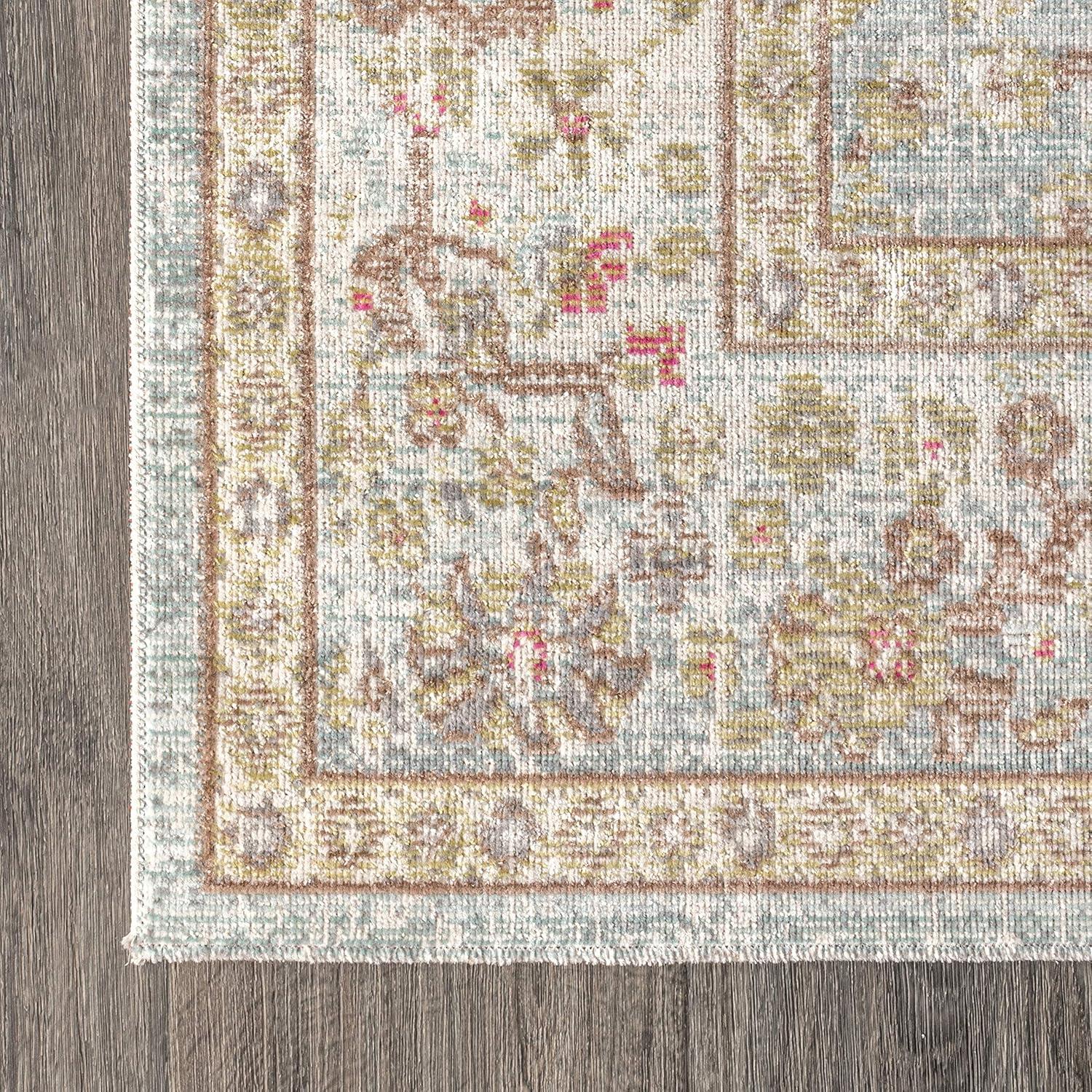 image:imageJONATHAN Y Alba Modern Faded Peshawar GrayIvory Indoor Area Rug 3x5 Transitional Traditional EasyCleaning for Living Room Bedroom Kitchen Pet Friendly NonShedding MDP304B3Blue