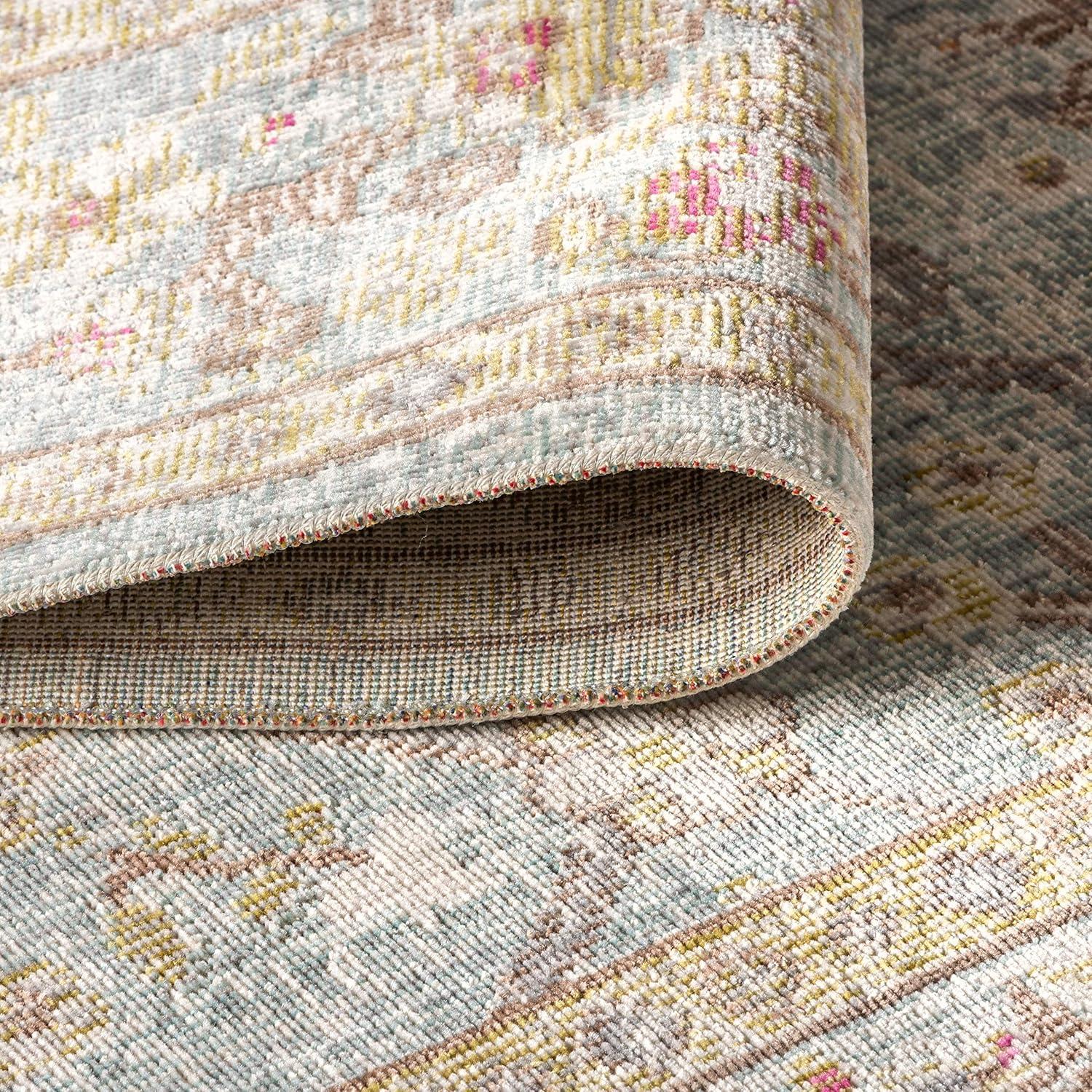 image:imageJONATHAN Y Alba Modern Faded Peshawar GrayIvory Indoor Area Rug 3x5 Transitional Traditional EasyCleaning for Living Room Bedroom Kitchen Pet Friendly NonShedding MDP304B3Blue