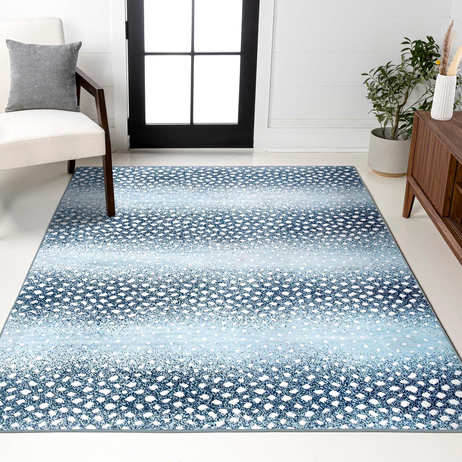 image:imageJONATHAN Y Antelope Modern GrayCream Indoor Area Rug 3x5 Animal Prints Casual EasyCleaning for Living Room Bedroom Kitchen Pet Friendly NonShedding SAF100C3BlueCream