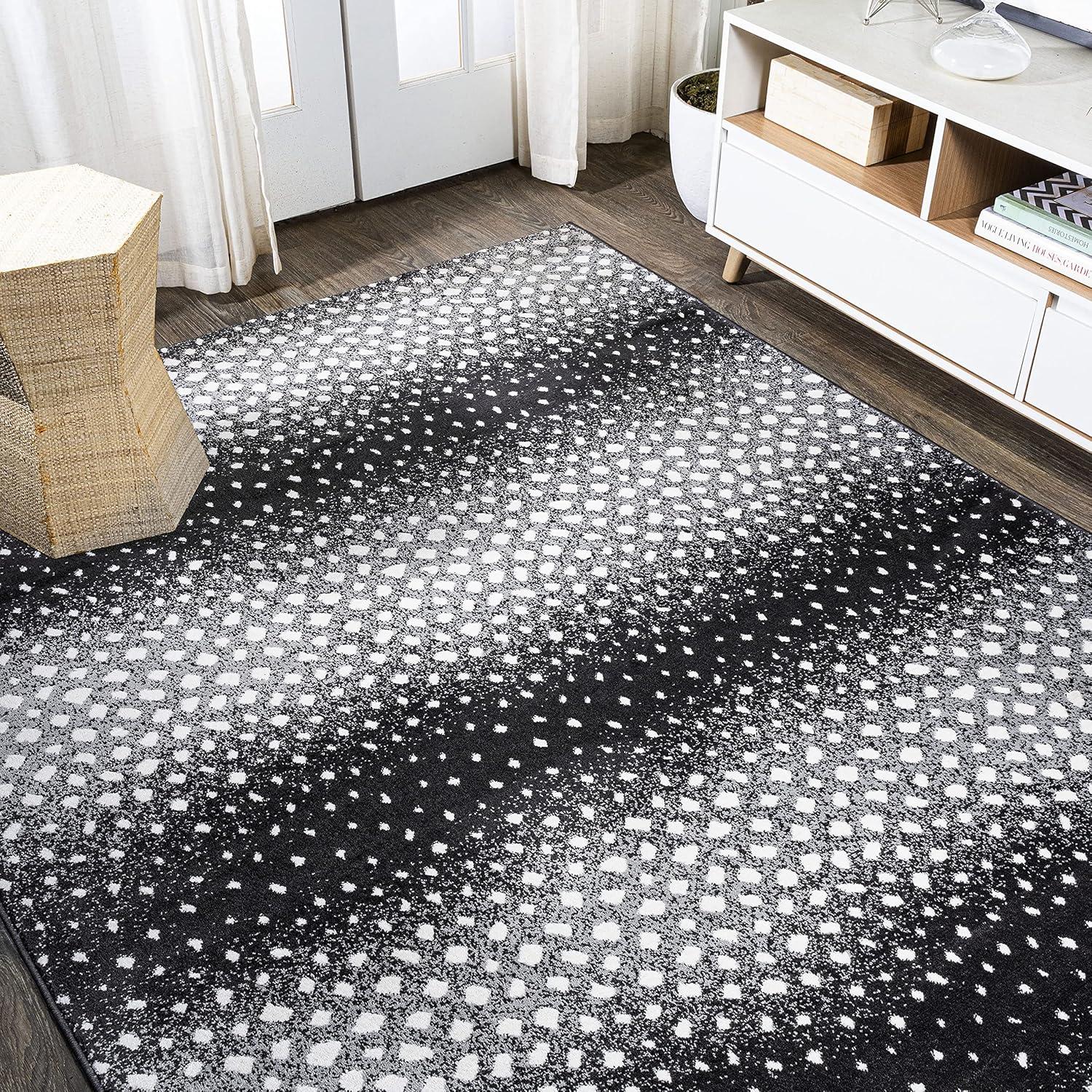 image:imageJONATHAN Y Antelope Modern GrayCream Indoor Area Rug 3x5 Animal Prints Casual EasyCleaning for Living Room Bedroom Kitchen Pet Friendly NonShedding SAF100C3BlackCream