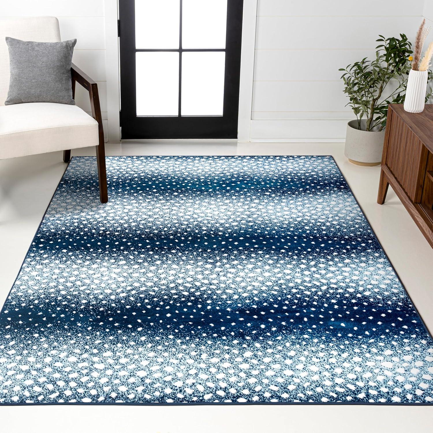 image:imageJONATHAN Y Antelope Modern GrayCream Indoor Area Rug 3x5 Animal Prints Casual EasyCleaning for Living Room Bedroom Kitchen Pet Friendly NonShedding SAF100C3NavyCream