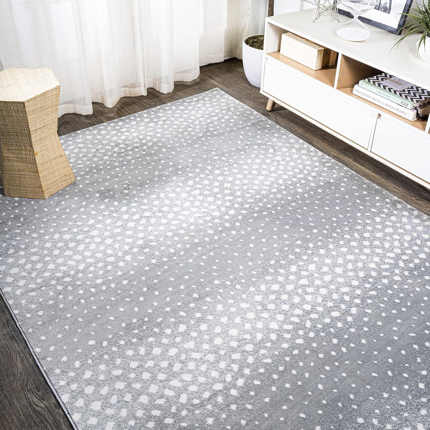image:imageJONATHAN Y Antelope Modern GrayCream Indoor Area Rug 3x5 Animal Prints Casual EasyCleaning for Living Room Bedroom Kitchen Pet Friendly NonShedding SAF100C3GrayCream