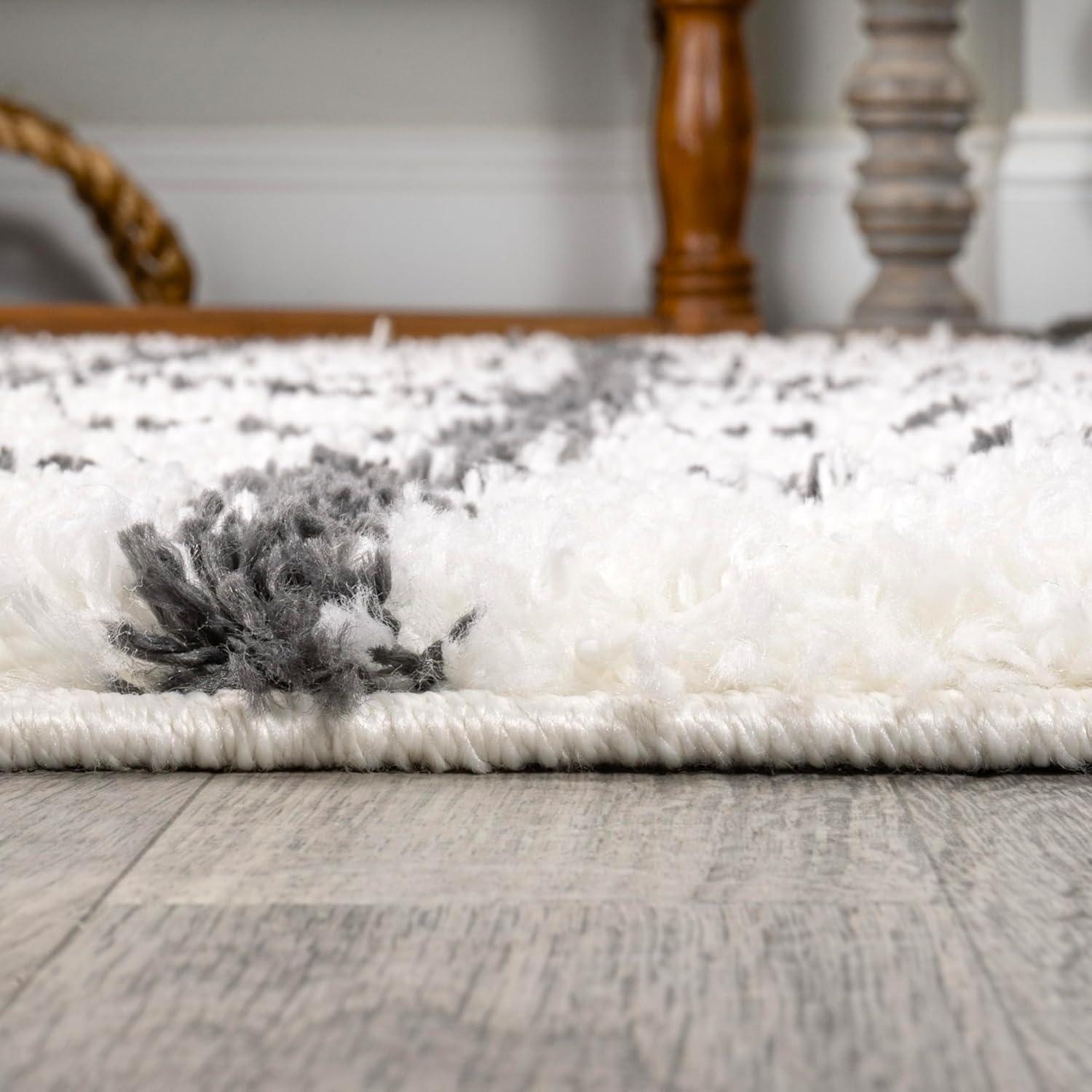 image:imageJONATHAN Y Arenal Geometric Grid Shag WhiteGray Indoor Area Rug 3x5 Bohemian Contemporary EasyCleaning for Living Room Bedroom Kitchen Pet Friendly NonShedding MOH409A34 x 6 Rectangular