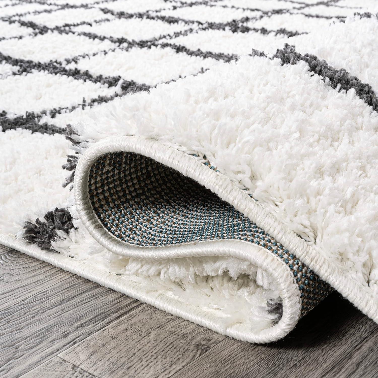 image:imageJONATHAN Y Arenal Geometric Grid Shag WhiteGray Indoor Area Rug 3x5 Bohemian Contemporary EasyCleaning for Living Room Bedroom Kitchen Pet Friendly NonShedding MOH409A33 x 5 Rectangular