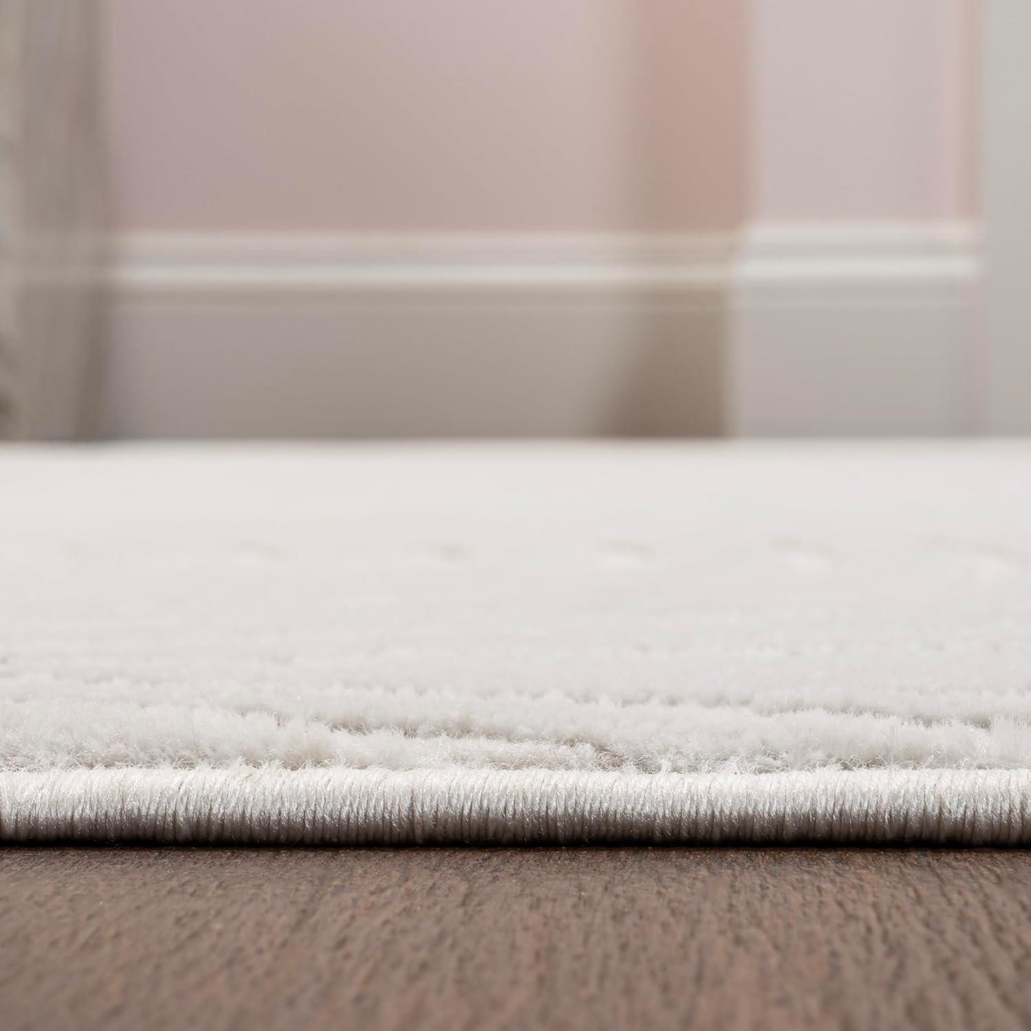 image:imageJONATHAN Y Art Deco Striped Arches Indoor Area Rug 3X5 BlueWhite Ariana MidCentury HighLow TwoTone for Living Room Bedroom Kitchen EasyCleaning PetFriendly NonShedding SND100C3WhiteCream