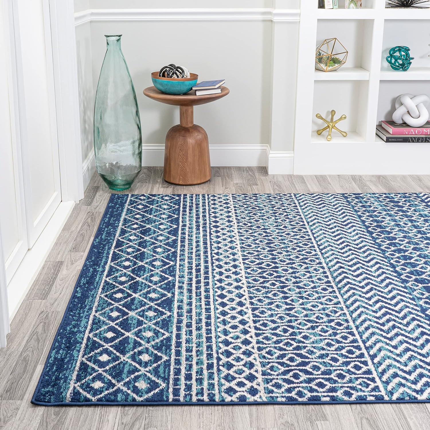 image:imageJONATHAN Y Arta Vintage Geometric MultiCream Indoor Area Rug 3x5 Moroccan Farmhouse EasyCleaning for Living Room Bedroom Kitchen Pet Friendly NonShedding MOH106C3NavyCream