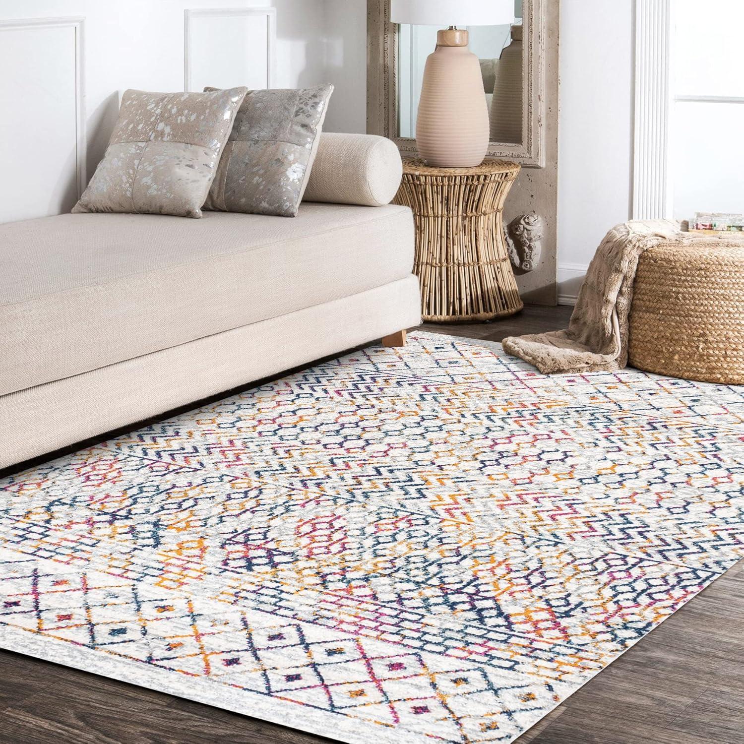 image:imageJONATHAN Y Arta Vintage Geometric MultiCream Indoor Area Rug 3x5 Moroccan Farmhouse EasyCleaning for Living Room Bedroom Kitchen Pet Friendly NonShedding MOH106C3MultiCream