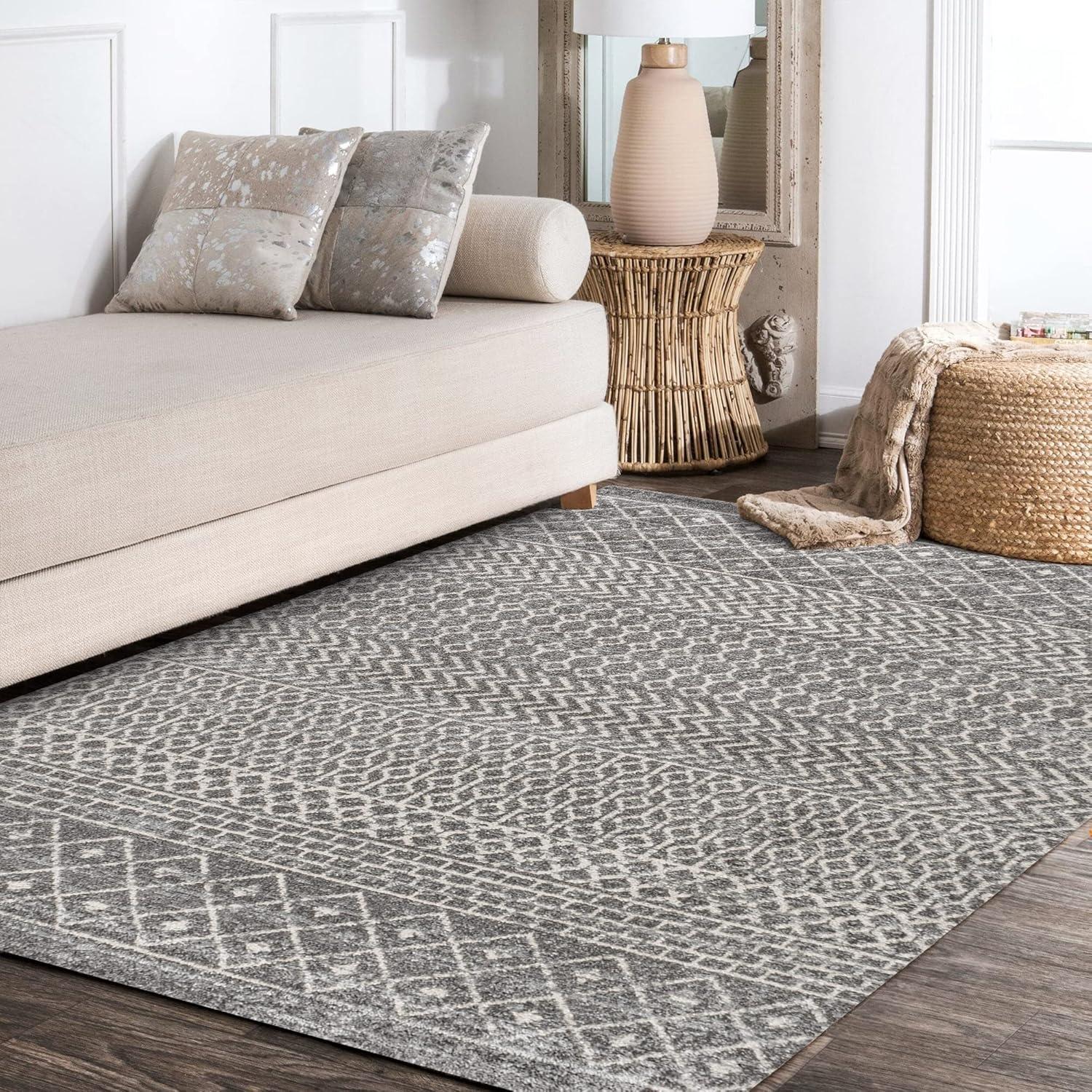 image:imageJONATHAN Y Arta Vintage Geometric MultiCream Indoor Area Rug 3x5 Moroccan Farmhouse EasyCleaning for Living Room Bedroom Kitchen Pet Friendly NonShedding MOH106C3GrayCream