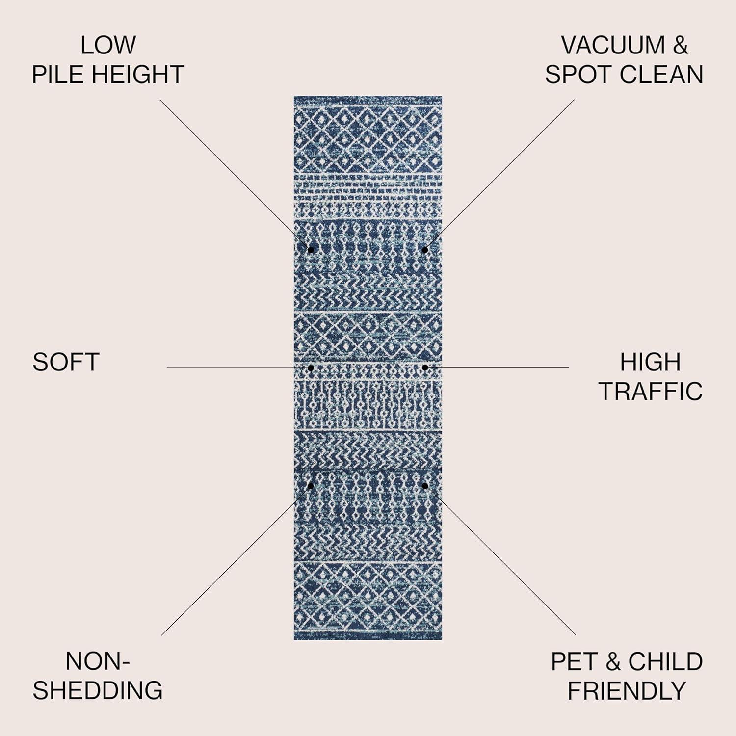 image:imageJONATHAN Y Arta Vintage Geometric MultiCream Indoor Area Rug 3x5 Moroccan Farmhouse EasyCleaning for Living Room Bedroom Kitchen Pet Friendly NonShedding MOH106C3NavyCream