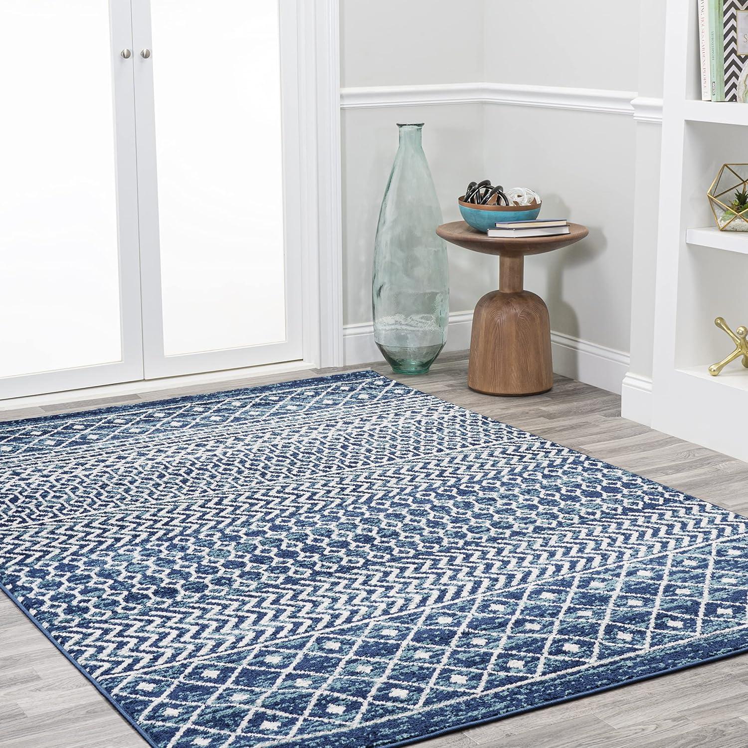 image:imageJONATHAN Y Arta Vintage Geometric MultiCream Indoor Area Rug 3x5 Moroccan Farmhouse EasyCleaning for Living Room Bedroom Kitchen Pet Friendly NonShedding MOH106C3NavyCream