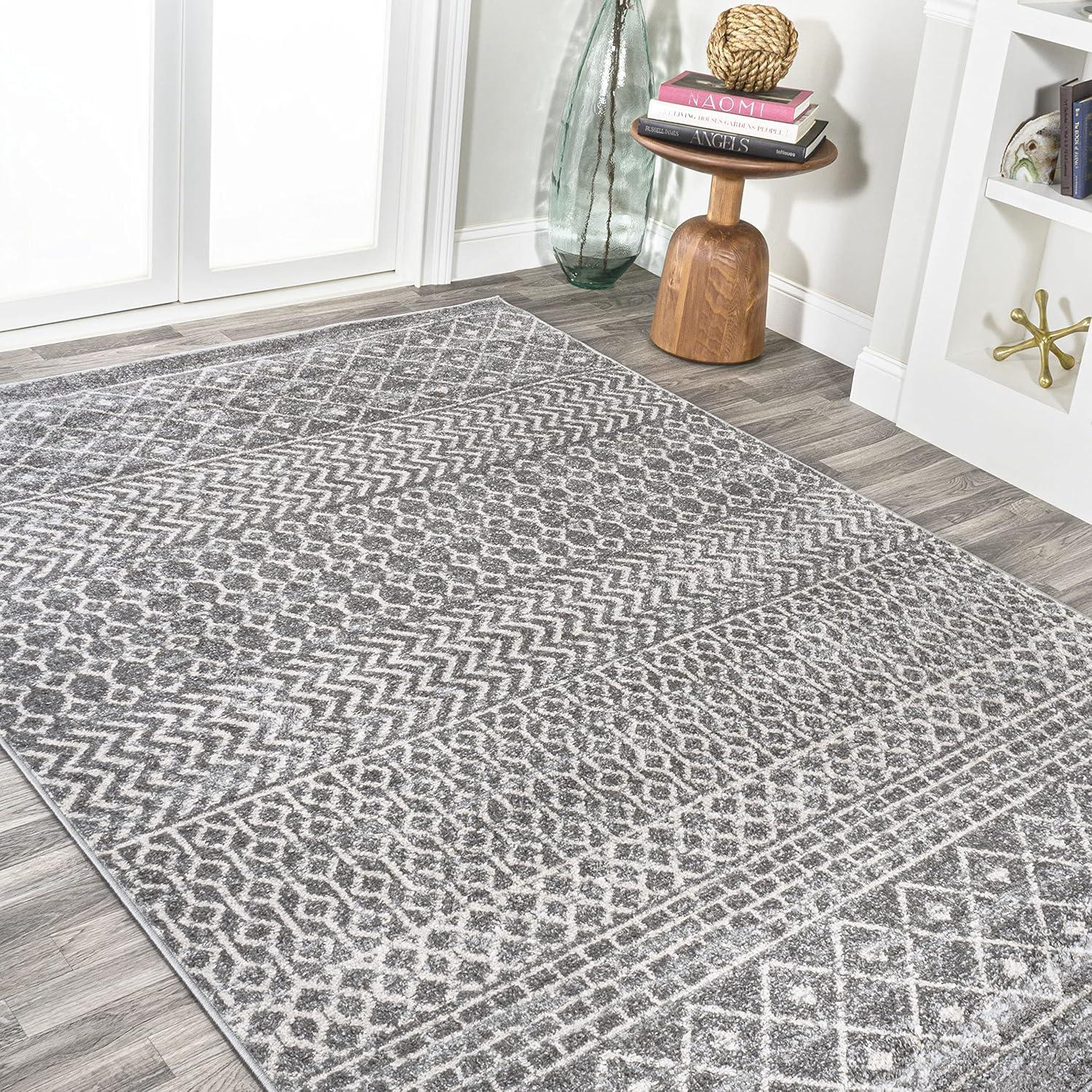image:imageJONATHAN Y Arta Vintage Geometric MultiCream Indoor Area Rug 3x5 Moroccan Farmhouse EasyCleaning for Living Room Bedroom Kitchen Pet Friendly NonShedding MOH106C3GrayCream