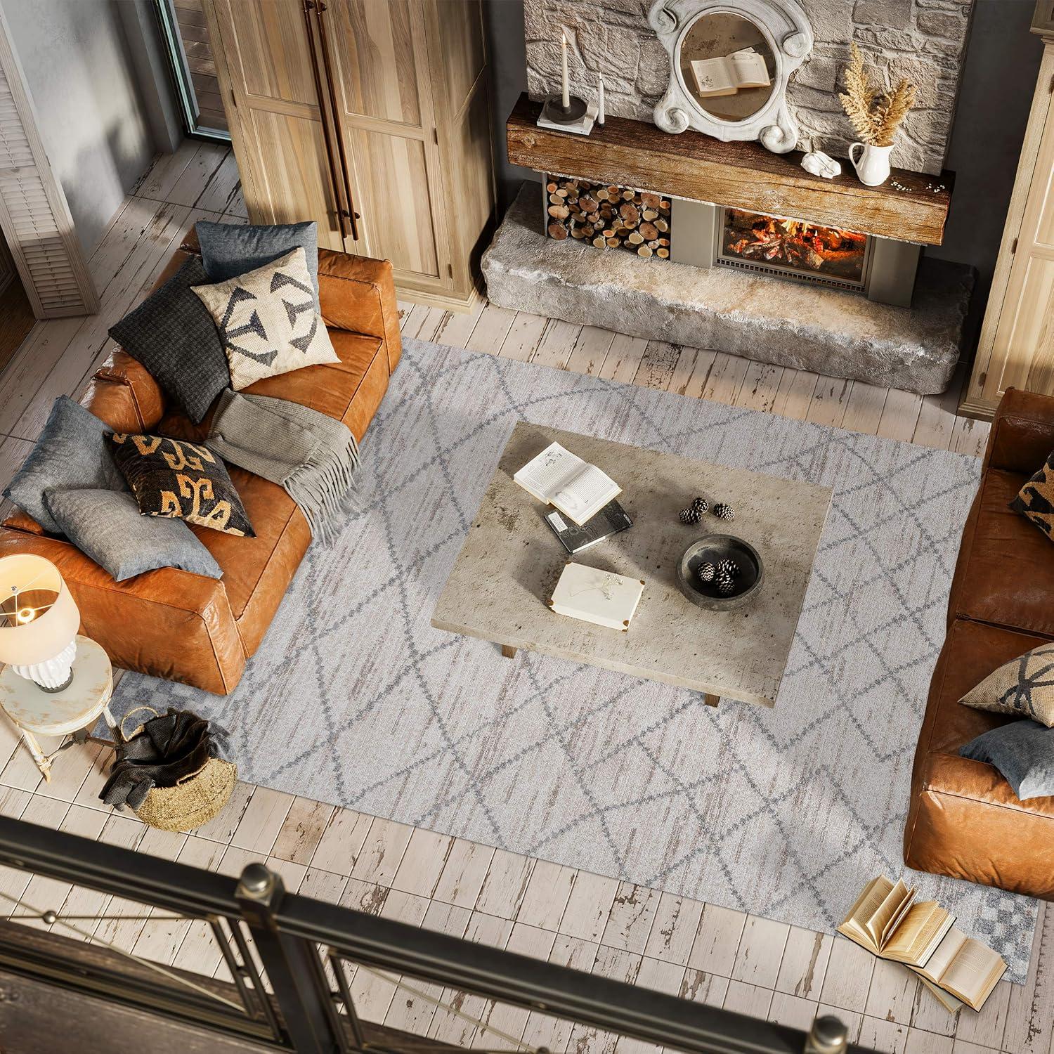 image:imageJONATHAN Y Asilah Diamond Gray Indoor Area Rug 3x5 Moroccan Modern Bohemian Casual EasyCleaning for Living Room Bedroom Kitchen Pet Friendly NonShedding MOH300B3Light Gray