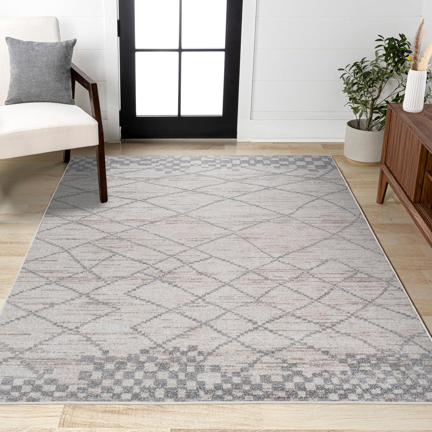 image:imageJONATHAN Y Asilah Diamond Gray Indoor Area Rug 3x5 Moroccan Modern Bohemian Casual EasyCleaning for Living Room Bedroom Kitchen Pet Friendly NonShedding MOH300B3Light Gray