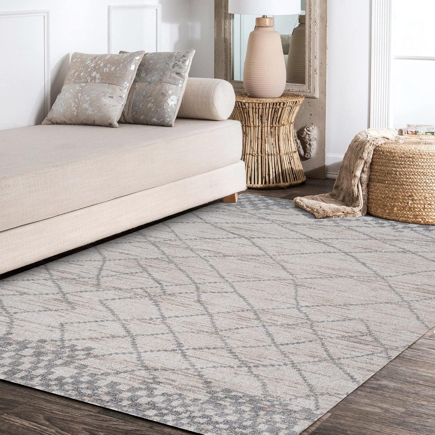 image:imageJONATHAN Y Asilah Diamond Gray Indoor Area Rug 3x5 Moroccan Modern Bohemian Casual EasyCleaning for Living Room Bedroom Kitchen Pet Friendly NonShedding MOH300B3Light Gray