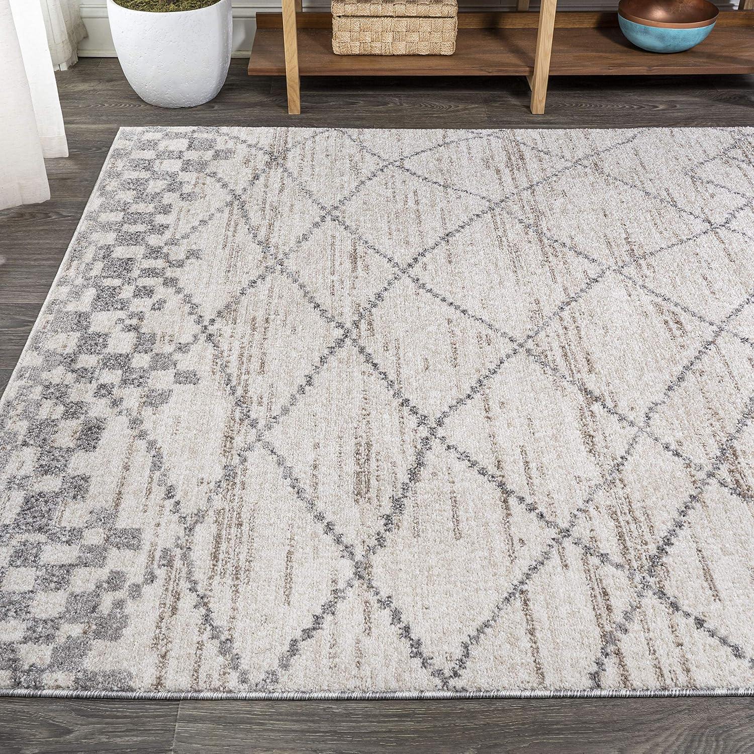 image:imageJONATHAN Y Asilah Diamond Gray Indoor Area Rug 3x5 Moroccan Modern Bohemian Casual EasyCleaning for Living Room Bedroom Kitchen Pet Friendly NonShedding MOH300B3Light Gray
