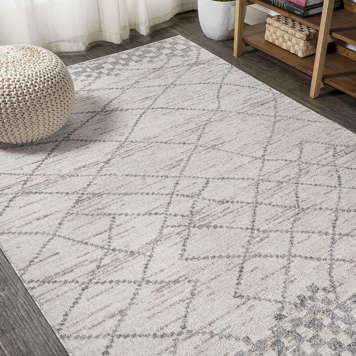 image:imageJONATHAN Y Asilah Diamond Gray Indoor Area Rug 3x5 Moroccan Modern Bohemian Casual EasyCleaning for Living Room Bedroom Kitchen Pet Friendly NonShedding MOH300B3Light Gray