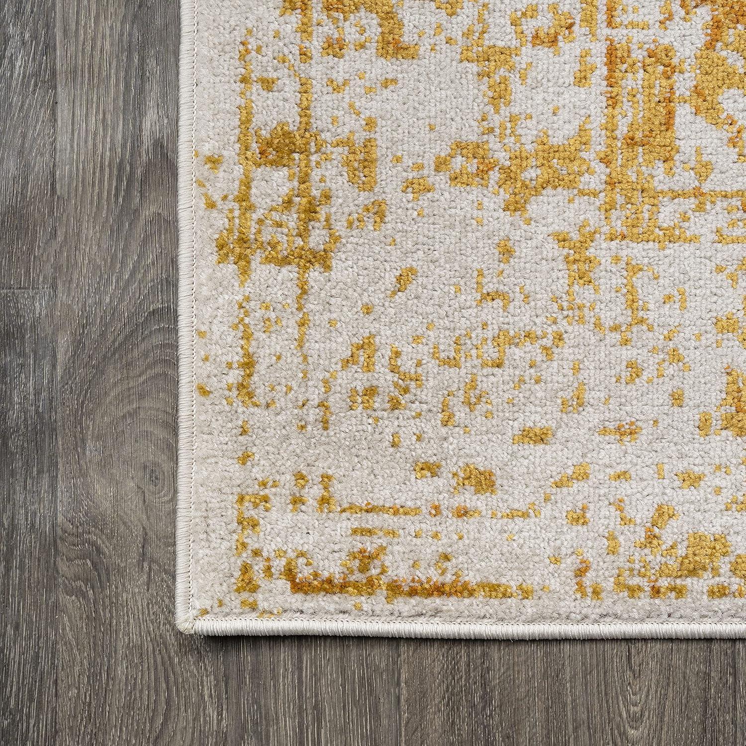 image:imageJONATHAN Y Audrey Bohemian Ornate Medallion OrangeWhite Indoor Area Rug 3x5 Traditional Vintage EasyCleaning for Living Room Bedroom Kitchen Pet Friendly NonShedding MDP209A323 x 8 Runner