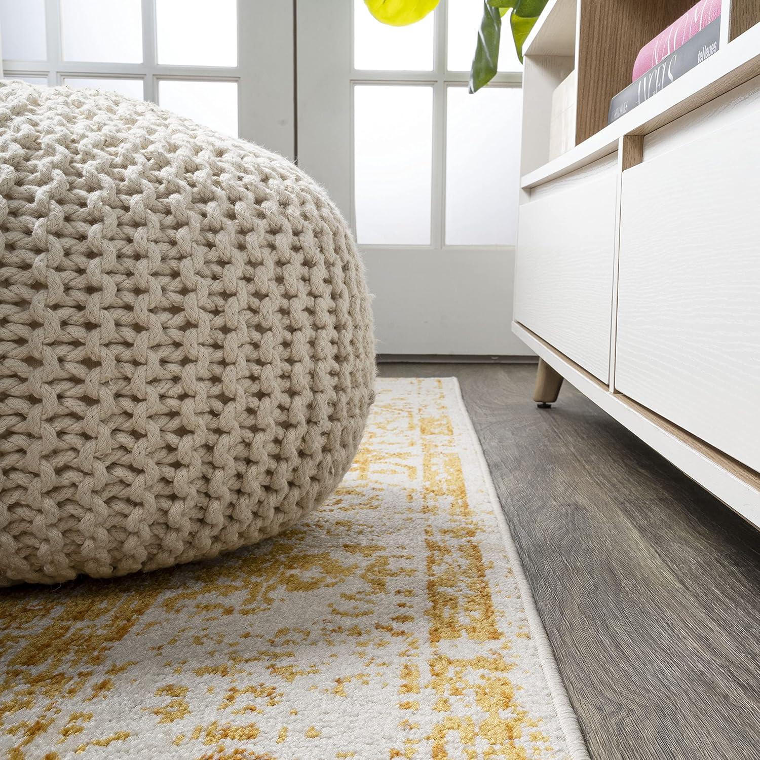 image:imageJONATHAN Y Audrey Bohemian Ornate Medallion OrangeWhite Indoor Area Rug 3x5 Traditional Vintage EasyCleaning for Living Room Bedroom Kitchen Pet Friendly NonShedding MDP209A389 x 12 Rectangular