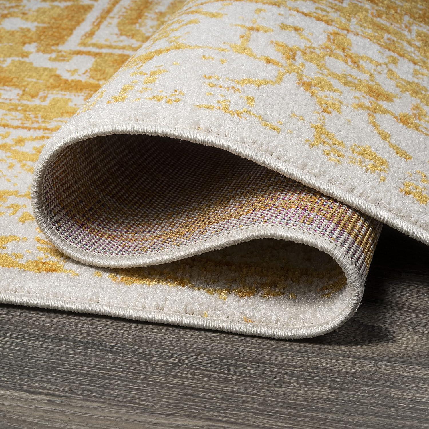 image:imageJONATHAN Y Audrey Bohemian Ornate Medallion OrangeWhite Indoor Area Rug 3x5 Traditional Vintage EasyCleaning for Living Room Bedroom Kitchen Pet Friendly NonShedding MDP209A389 x 12 Rectangular