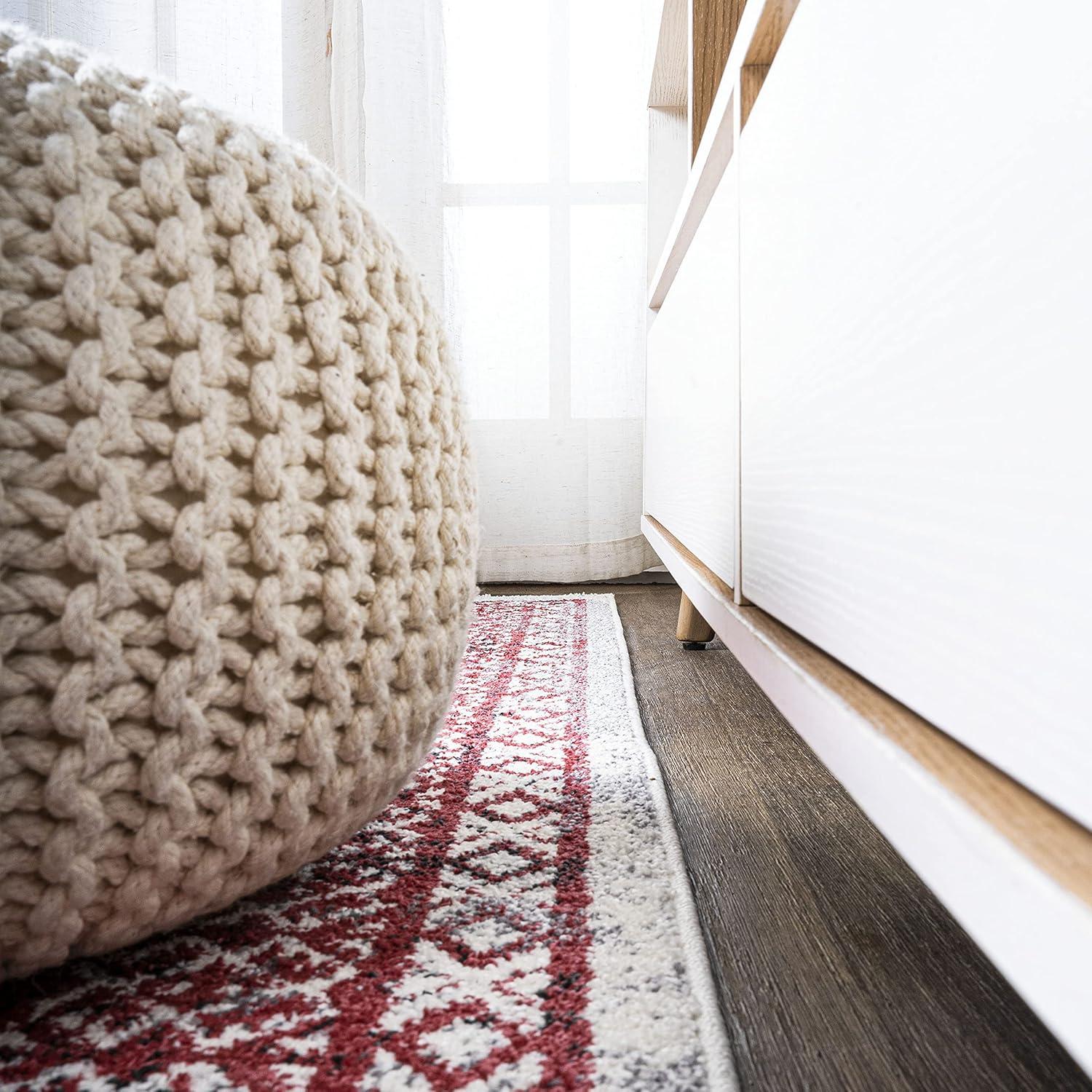 image:imageJONATHAN Y Boho Cottage Medallion RedIvory Indoor Area Rug 3x5 Bohemian Vintage EasyCleaning for Living Room Bedroom Kitchen Pet Friendly NonShedding MDP501A3RedIvory