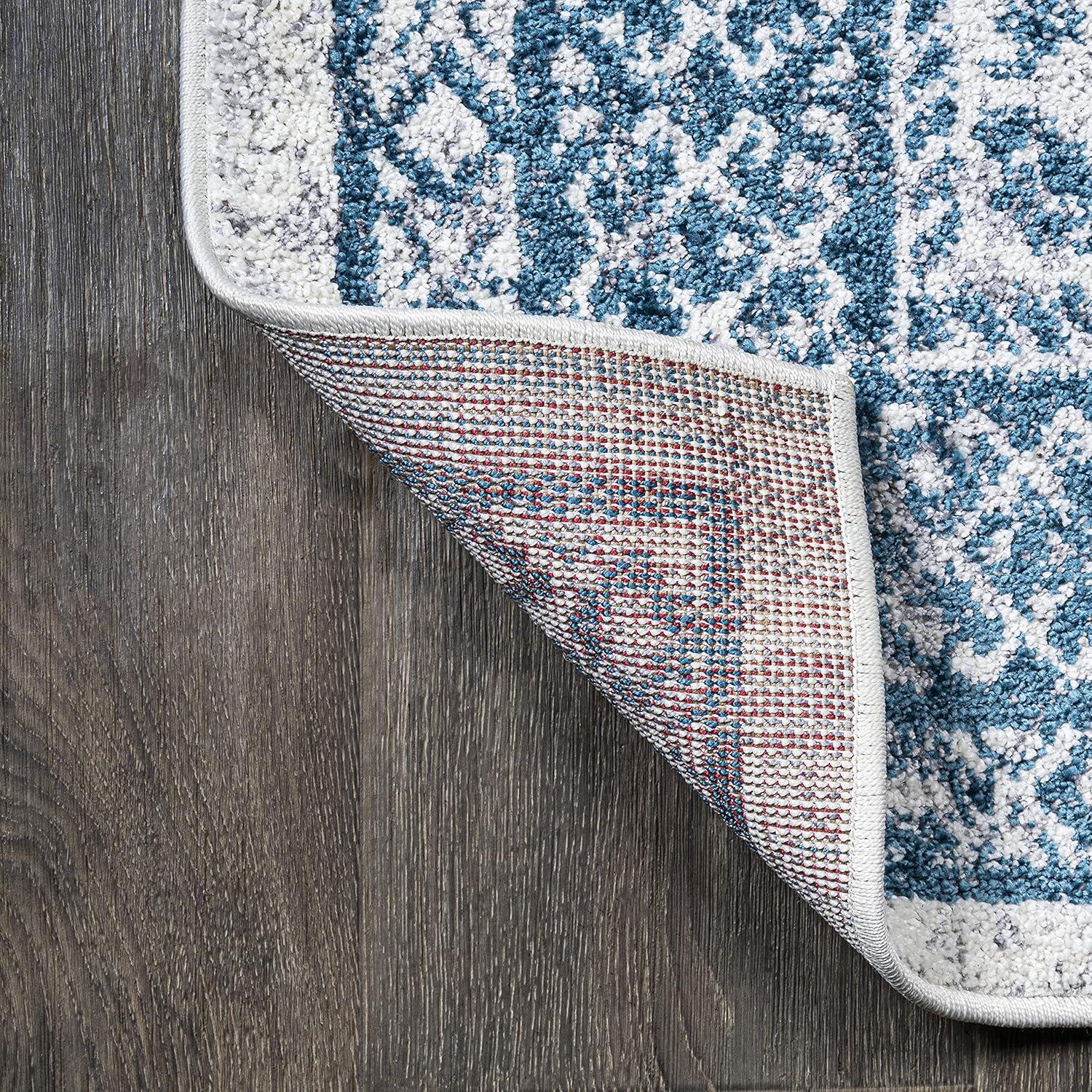 image:imageJONATHAN Y Boho Cottage Medallion RedIvory Indoor Area Rug 3x5 Bohemian Vintage EasyCleaning for Living Room Bedroom Kitchen Pet Friendly NonShedding MDP501A3BlueWhite