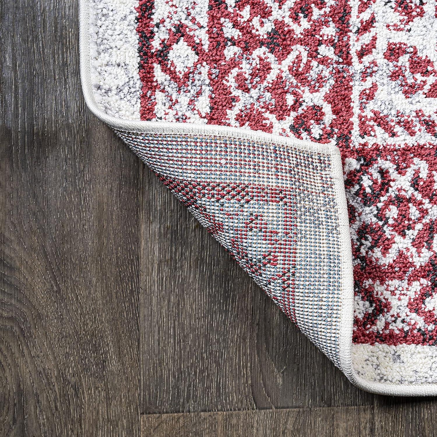 image:imageJONATHAN Y Boho Cottage Medallion RedIvory Indoor Area Rug 3x5 Bohemian Vintage EasyCleaning for Living Room Bedroom Kitchen Pet Friendly NonShedding MDP501A3RedIvory