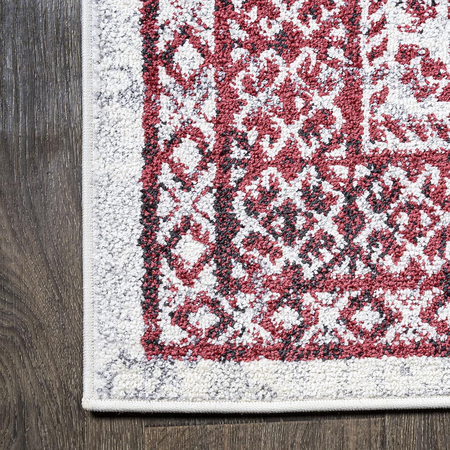 image:imageJONATHAN Y Boho Cottage Medallion RedIvory Indoor Area Rug 3x5 Bohemian Vintage EasyCleaning for Living Room Bedroom Kitchen Pet Friendly NonShedding MDP501A3RedIvory