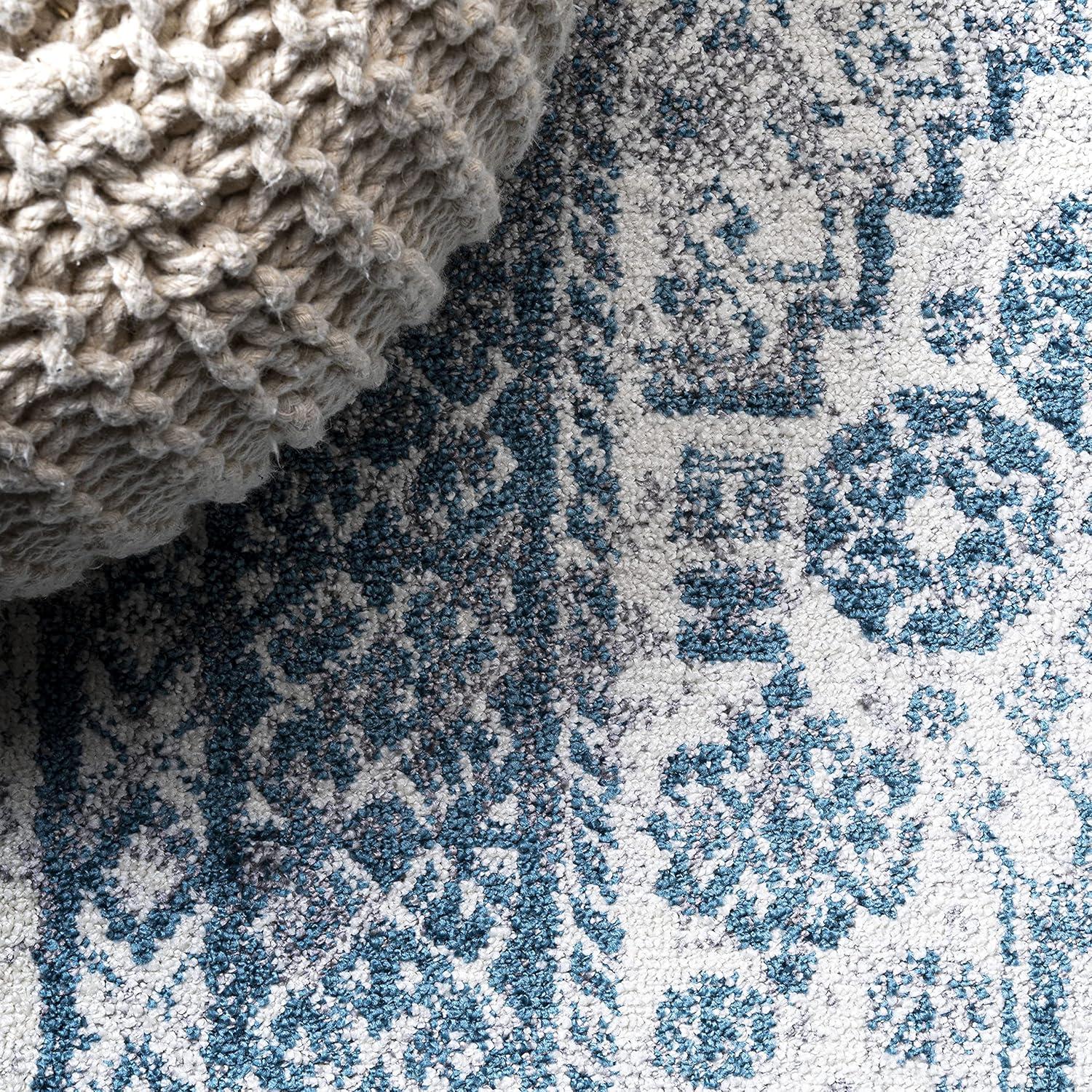 image:imageJONATHAN Y Boho Cottage Medallion RedIvory Indoor Area Rug 3x5 Bohemian Vintage EasyCleaning for Living Room Bedroom Kitchen Pet Friendly NonShedding MDP501A3BlueWhite