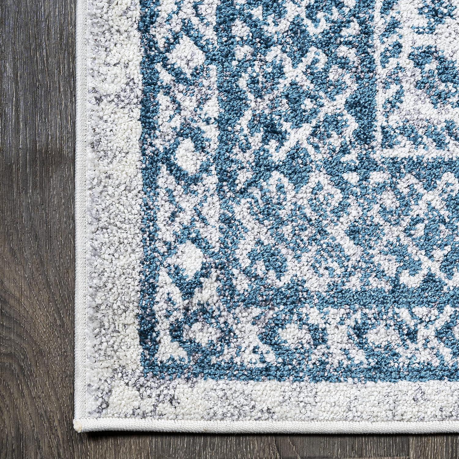 image:imageJONATHAN Y Boho Cottage Medallion RedIvory Indoor Area Rug 3x5 Bohemian Vintage EasyCleaning for Living Room Bedroom Kitchen Pet Friendly NonShedding MDP501A3BlueWhite