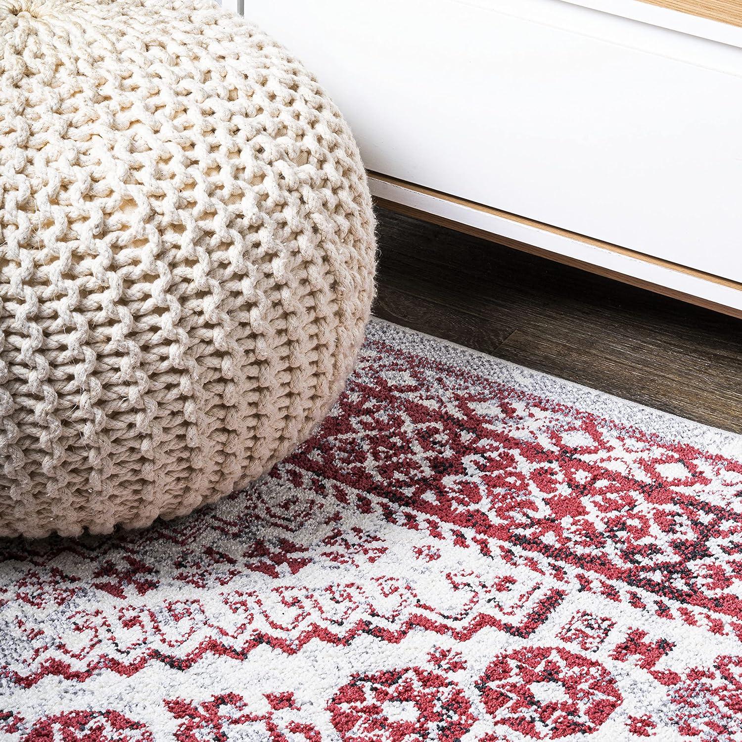 image:imageJONATHAN Y Boho Cottage Medallion RedIvory Indoor Area Rug 3x5 Bohemian Vintage EasyCleaning for Living Room Bedroom Kitchen Pet Friendly NonShedding MDP501A3RedIvory