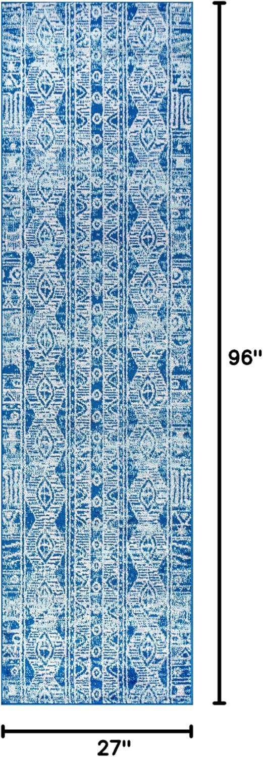 image:imageJONATHAN Y Boho Vintage Tribal BlueGray Indoor Area Rug 3X5 ft Modern for Living Room Bedroom Kitchen Office EasyCleaning High Traffic PetFriendly NonShedding MOH100A323 x 8 Runner