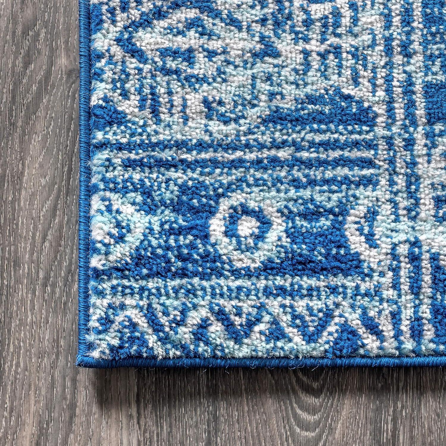 image:imageJONATHAN Y Boho Vintage Tribal BlueGray Indoor Area Rug 3X5 ft Modern for Living Room Bedroom Kitchen Office EasyCleaning High Traffic PetFriendly NonShedding MOH100A379 x 10 Rectangular