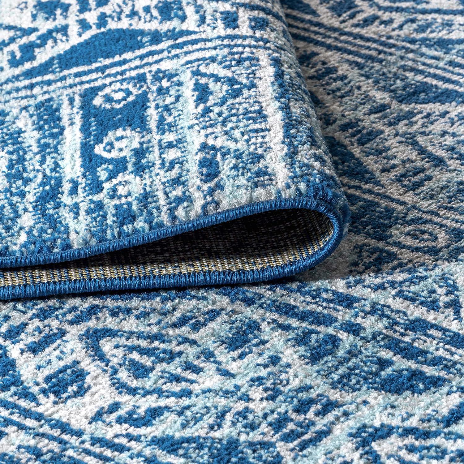 image:imageJONATHAN Y Boho Vintage Tribal BlueGray Indoor Area Rug 3X5 ft Modern for Living Room Bedroom Kitchen Office EasyCleaning High Traffic PetFriendly NonShedding MOH100A323 x 8 Runner